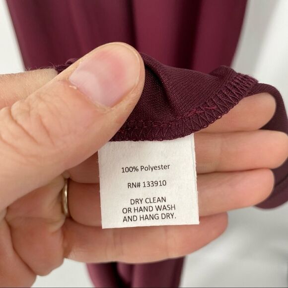 Show Me Your MuMu Caitlin Ruffle Maxi Dress Merlot NWT XS - Picture 9 of 14